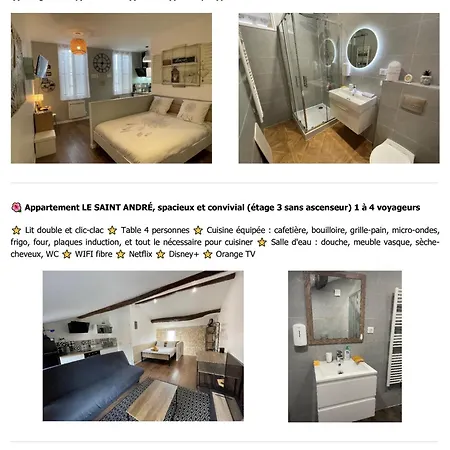 Appartement Chez Jean-yves Et Zoe - Le Saint Andre - Au Calme, Tres Propre, Proche Parkings, Clim Niort